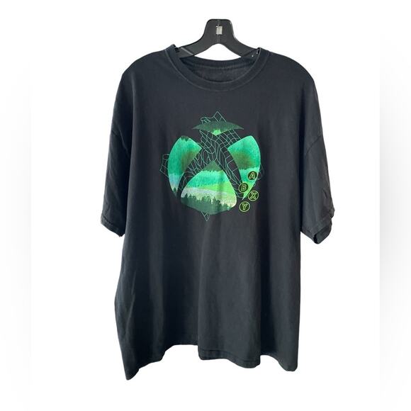 New XBOX Logo Grid Shirt Mens 2XL XXL Black Retro Microsoft Graphic Print 360 - Picture 1 of 6